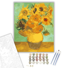 Számfestő.hu Napraforgó Csokor - számfestő készlet – 40×50 cm (Keretre feszítve) kreatív és készségfejlesztő