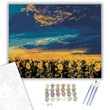 Számfestő.hu Napraforgó Föld - számfestő készlet – 40×50 cm (Keretre feszítve) kreatív és készségfejlesztő