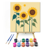 Számfestő.hu Napraforgók - gyerek számfestő készlet – 20×20 cm (Keretre feszítve)