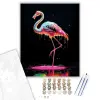 Számfestő.hu Neon Flamingó és Csillogó Textúrák - számfestő készlet – 60×70 cm (Keret nélkül)