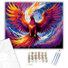 Számfestő.hu Neon Színű Főnix - számfestő készlet – 40×50 cm (Keretre feszítve)