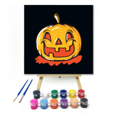 Számfestő.hu Nevető Tök - Halloweeni számfestő készlet – 50×50 cm (Keretre feszítve) kreatív és készségfejlesztő