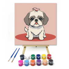 Számfestő.hu Ölelnivaló kisugárzás - gyerek számfestő készlet – 30×30 cm (Keretre feszítve) kreatív és készségfejlesztő