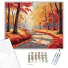 Számfestő.hu Őszi Erdő Kanyargó Ösvénnyel - számfestő készlet – 50×60 cm (Keret nélkül)