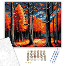 Számfestő.hu Őszi Erdő Ragyogása - számfestő készlet – 40×50 cm (Keretre feszítve) kreatív és készségfejlesztő