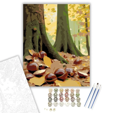 Számfestő.hu Őszi Gesztenyés Erdő - számfestő készlet – 80×100 cm (Keret nélkül) kreatív és készségfejlesztő