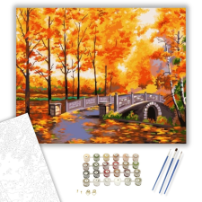 Számfestő.hu Őszi park - számfestő készlet – 40×50 cm (Keretre feszítve) kreatív és készségfejlesztő