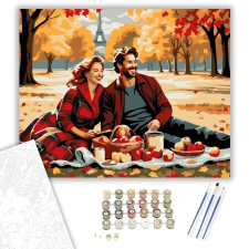 Számfestő.hu Őszi Piknik a Parkban - számfestő készlet – 60×70 cm (Keret nélkül) kreatív és készségfejlesztő