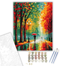 Számfestő.hu Őszi Színek Séta - számfestő készlet – 40×50 cm (Keretre feszítve) kreatív és készségfejlesztő