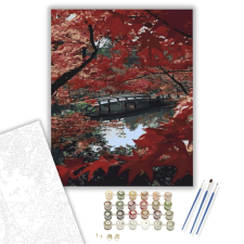 Számfestő.hu Őszi tó - számfestő készlet – 40×50 cm (Keretre feszítve) kreatív és készségfejlesztő