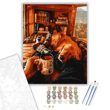 Számfestő.hu Otthoni pihenés - számfestő készlet – 80×100 cm (Keret nélkül) kreatív és készségfejlesztő