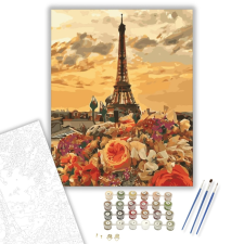 Számfestő.hu Párizs csokra - számfestő készlet – 40×50 cm (Keretre feszítve) kreatív és készségfejlesztő