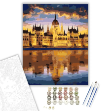 Számfestő.hu Parlament Éjszakai Fényekben - számfestő készlet – 80×100 cm (Keret nélkül) kreatív és készségfejlesztő