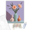 Számfestő.hu Pasztell Virágok Geometrikus Vázákban - számfestő készlet – 50×60 cm (Keret nélkül)