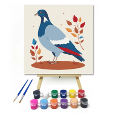 Számfestő.hu Pihenő galamb - gyerek számfestő készlet – 40×40 cm (Keretre feszítve) kreatív és készségfejlesztő
