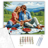 Számfestő.hu Piknikező Szerelmespár - számfestő készlet – 60×70 cm (Keret nélkül)