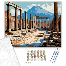 Számfestő.hu Pompeji Romjai és Vezúv - számfestő készlet – 60×70 cm (Keretre feszítve) kreatív és készségfejlesztő