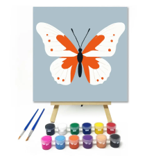 Számfestő.hu Pöttyös lepke - gyerek számfestő készlet – 30×30 cm (Keretre feszítve) kreatív és készségfejlesztő