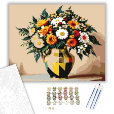 Számfestő.hu Reggeli ragyogó virágok - számfestő készlet – 40×50 cm (Keretre feszítve) kreatív és készségfejlesztő