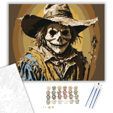 Számfestő.hu Rémisztő madárijesztő - számfestő készlet – 40×50 cm (Keretre feszítve) kreatív és készségfejlesztő