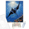 Számfestő.hu Repülő Manta az Óceáni Mélységben - számfestő készlet – 40×50 cm (Keretre feszítve)