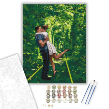 Számfestő.hu Romantikus ölelés - számfestő készlet – 40×50 cm (Keretre feszítve) kreatív és készségfejlesztő