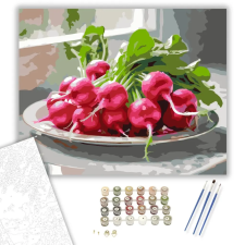 Számfestő.hu Ropogós Retek Friss Kompozícióban - számfestő készlet – 80×100 cm (Keret nélkül) kreatív és készségfejlesztő