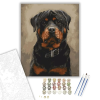 Számfestő.hu Rottweiler - számfestő készlet – 80×100 cm (Keretre feszítve)