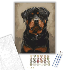 Számfestő.hu Rottweiler - számfestő készlet – 80×100 cm (Keretre feszítve) kreatív és készségfejlesztő