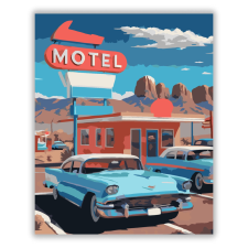 Számfestő.hu Route 66 Klasszikus Motel - számfestő készlet kreatív és készségfejlesztő