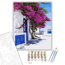 Számfestő.hu Rózsaszín futóvirág - számfestő készlet – 40×50 cm (Keretre feszítve) kreatív és készségfejlesztő