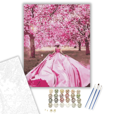 Számfestő.hu Rózsaszínben - számfestő készlet – 40×50 cm (Keretre feszítve) kreatív és készségfejlesztő