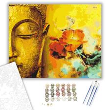 Számfestő.hu Sárga Buddha - számfestő készlet – 40×50 cm (Keretre feszítve) kreatív és készségfejlesztő