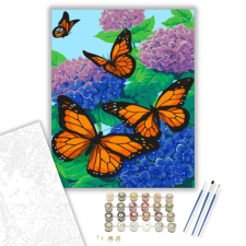 Számfestő.hu Sárga pillangók - számfestő készlet – 40×50 cm (Keretre feszítve) kreatív és készségfejlesztő