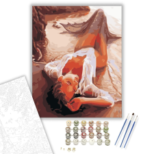 Számfestő.hu Sellő a parton - számfestő készlet – 40×50 cm (Keretre feszítve) kreatív és készségfejlesztő