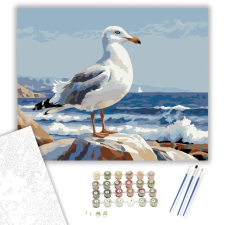 Számfestő.hu Sirály a Sziklás Parton - számfestő készlet – 50×60 cm (Keretre feszítve) kreatív és készségfejlesztő