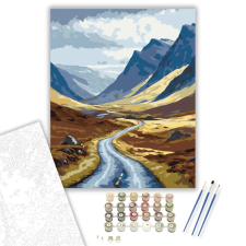 Számfestő.hu Skót Felföld Vadregényes Táj - számfestő készlet – 80×100 cm (Keret nélkül) kreatív és készségfejlesztő