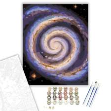 Számfestő.hu Spirálgalaxis Csillagmezőben - számfestő készlet – 40×50 cm (Keretre feszítve) kreatív és készségfejlesztő