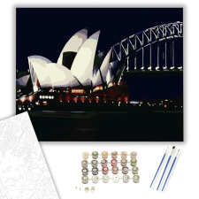 Számfestő.hu Sydney Este - számfestő készlet – 40×50 cm (Keretre feszítve) kreatív és készségfejlesztő