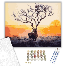 Számfestő.hu Szarvas Nagy Agancsokkal - számfestő készlet – 40×50 cm (Keretre feszítve) kreatív és készségfejlesztő