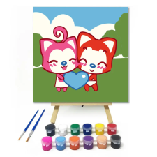 Számfestő.hu Szerelem - gyerek számfestő készlet – 40×40 cm (Keret nélkül) kreatív és készségfejlesztő