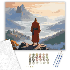 Számfestő.hu Szerzetes a Hegyi Kilátónál - számfestő készlet – 50×60 cm (Keretre feszítve) kreatív és készségfejlesztő