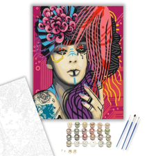 Számfestő.hu Színes Absztrakt Nő - számfestő készlet – 40×50 cm (Keretre feszítve) kreatív és készségfejlesztő