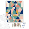 Számfestő.hu Színes Háromszögek és Félkörök - számfestő készlet – 40×50 cm (Keretre feszítve)