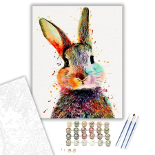 Számfestő.hu Színes Nyúl - húsvéti számfestő készlet – 50×60 cm (Keret nélkül) kreatív és készségfejlesztő