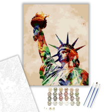 Számfestő.hu Színes Szabadság Szobor - számfestő készlet – 40×50 cm (Keretre feszítve) kreatív és készségfejlesztő