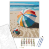 Számfestő.hu Színes Tengerparti Jelenet - számfestő készlet – 40×50 cm (Keretre feszítve)