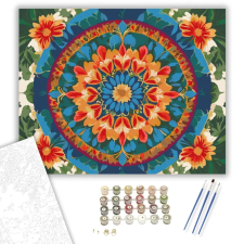 Számfestő.hu Színes Virág Mandala - számfestő készlet – 80×100 cm (Keret nélkül) kreatív és készségfejlesztő