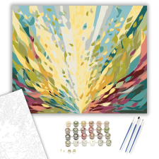 Számfestő.hu Színpompás Levélörvény - számfestő készlet – 40×50 cm (Keretre feszítve) kreatív és készségfejlesztő