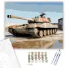 Számfestő.hu T-72 Tank Elhagyatott Hangár Előtt - számfestő készlet – 60×70 cm (Keret nélkül)
